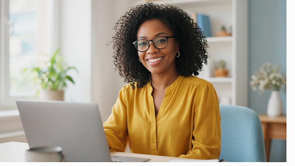 A person opening a Windows cloud desktop in a browser tab on a laptop
